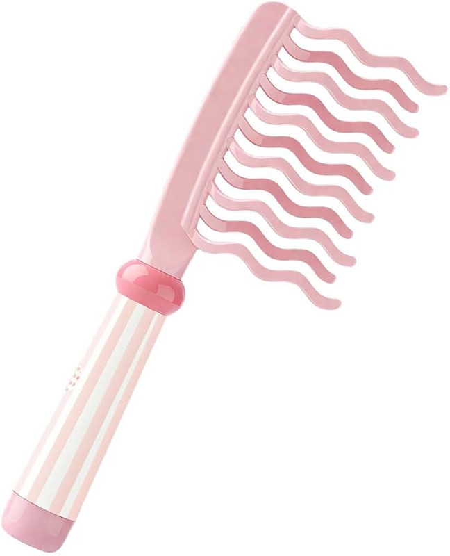 ORTIZA Zig Zag Volume Hair Comb Dual Row Wide Tooth Detangling Comb For Curls