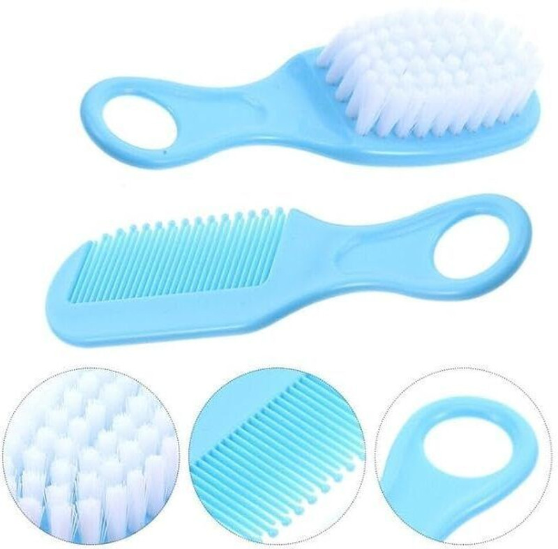 Swilco Baby Hair Brush and Comb Set for Newborns & Toddlers Soft Bristles