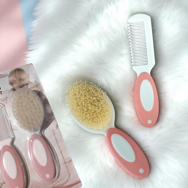 JUBLYN r little one with this Soft Bristle Baby Hair Brush and Comb Set
