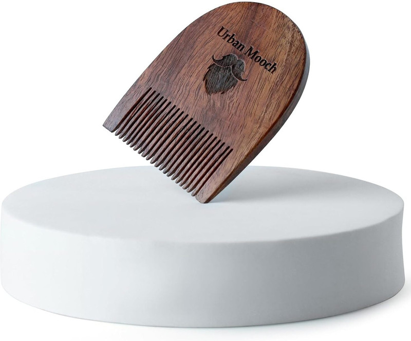 UrbanMooch Handcrafted Sheesham Wood Beard Comb - Compact & Light Weight