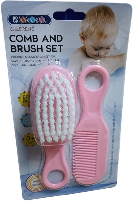 MICASHU Newborn Baby Soft Bristle Hairbrush & Comb Set, HairCare for Babies & Infants