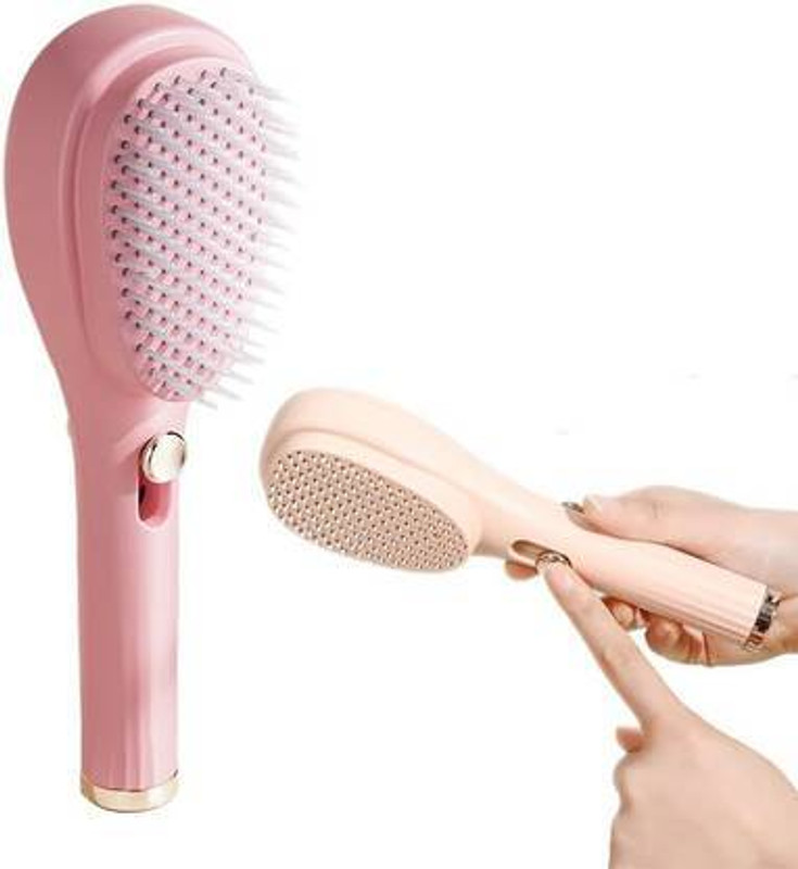 MAKQUEEN FASHION Big Size Self Cleaning Hair Brush For Women, One-Click Cleaning Comb