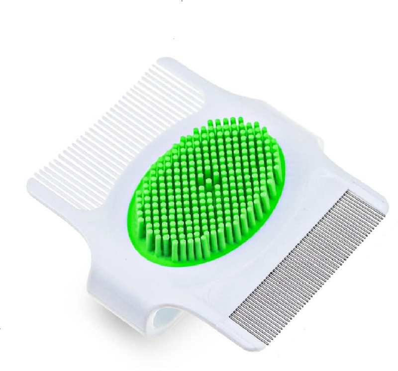 QD BABY SCALP SHAMPOO BRUSH HAIR COMB LICE NIT SILICON SCALP MASSAGER WET DRY