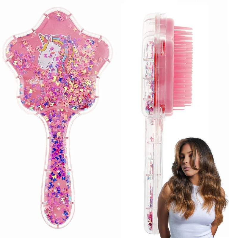 S2S Unicorn Hair Brush – Detangler Brush for Women, Kids & Girls Soft Bristles