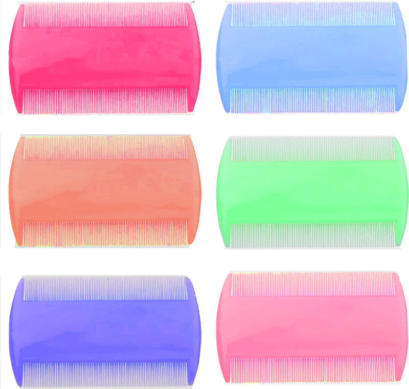 skandha Double Sided Head Fine Tooth Dust Lice Clean Remove Plastic Lice 6 Hair Combs