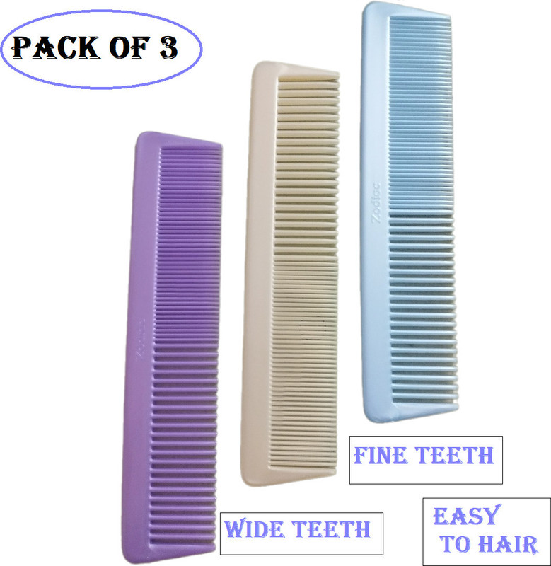 Zodiac Grooming Hair Comb Multicolor (Pack of 6)