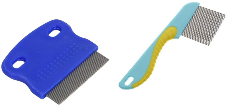 PROREDCHERRY STAINLESS STEEL TEETH LICE HAIR COMB CHAPTI WITH HANDEL LICE COMB