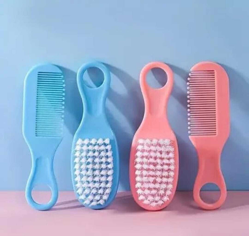Baby Cuddle Newborn Baby Soft Hair Brush & Comb Set for Kids – Gentle Scalp Care Combo