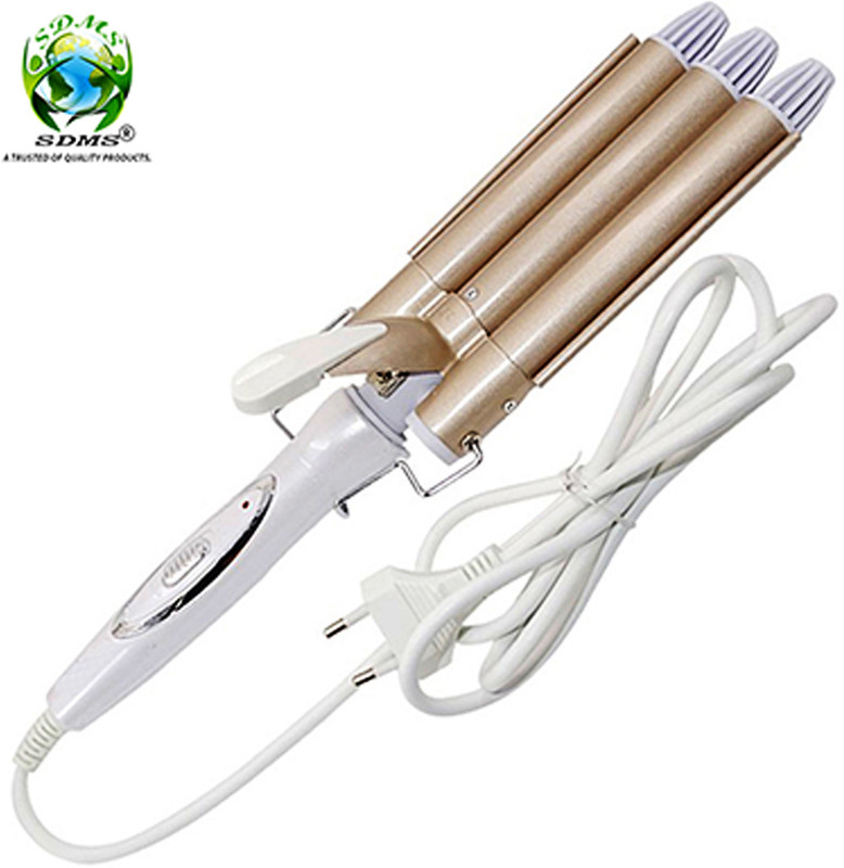 SDMS High Quality 45W Curling Iron Ceramic Triple Barrel Hair Styler Hair Curler(Multicolor)