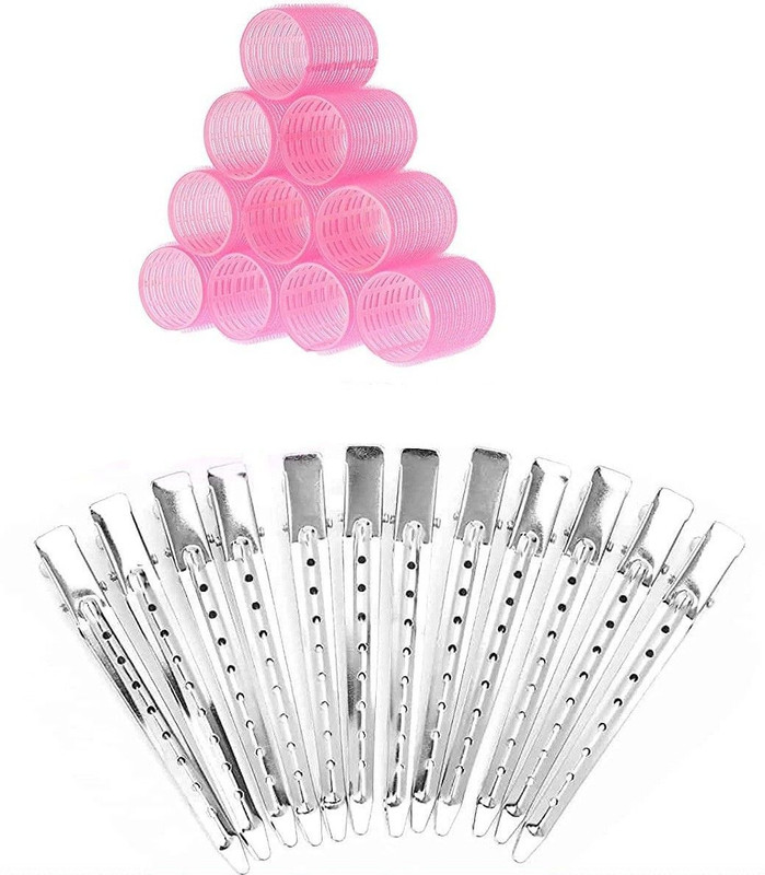 SIYAA 6 Pcs Hair roller with 12pcs stainless steel hair clip for women & girls Hair Curler(Multicolor)