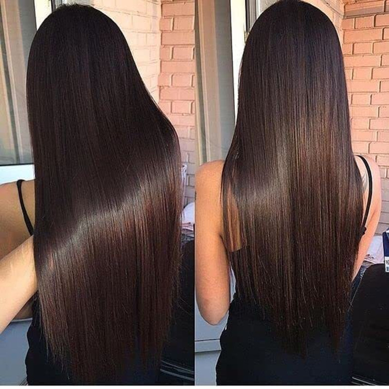 Blushia Soft Synthetic Brown Clip In Hair Extension