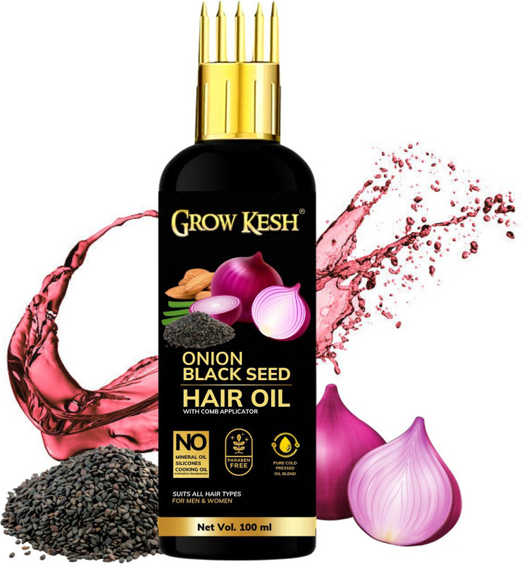 Phillauri Black Seed Onion Hair Oil – WITH COMB APPLICATOR – Controls Hair Fall Hair Oil (100 ml)