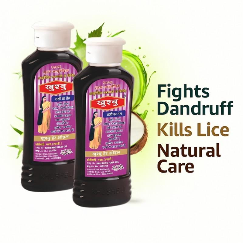 Khushbu Anti Dandruff & Lice Killer Hair Oil - Prevents Hair Fall, Soothes Scalp Hair Oil(100 ml)