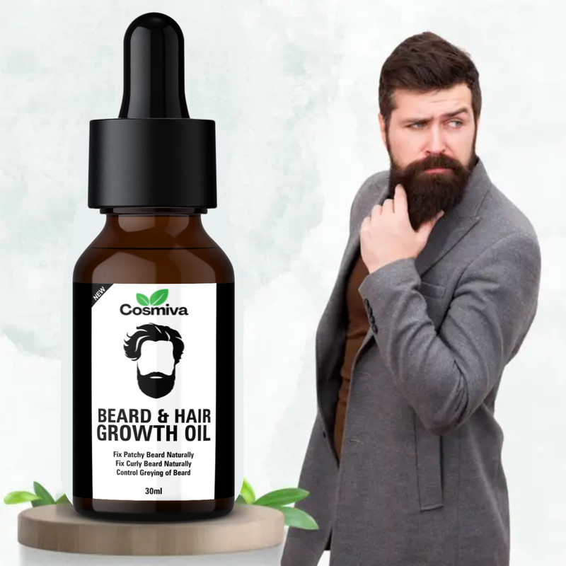 COSMIVA Fast beard growth oil, Beard and Moustace Oil, beard Hair Oil mooch beard oil Hair Oil(30 ml)