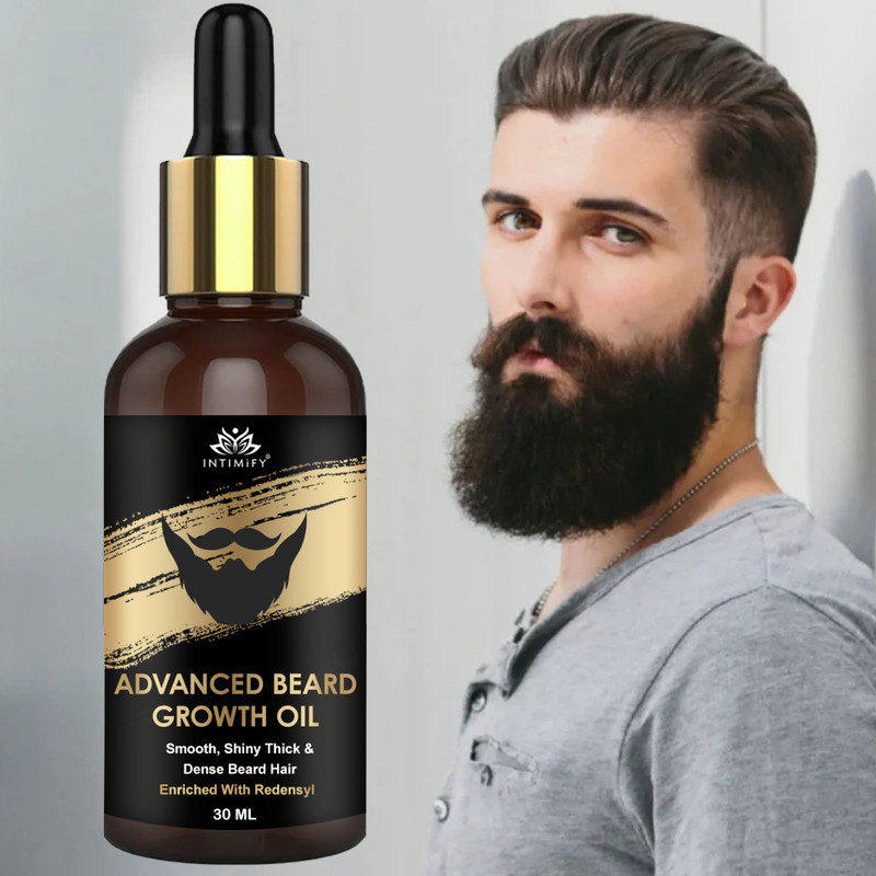 INTIMIFY Advanced Beard Growth Oil Faster Beard Growth | Thicker Looking Beard Hair Oil(30 ml)