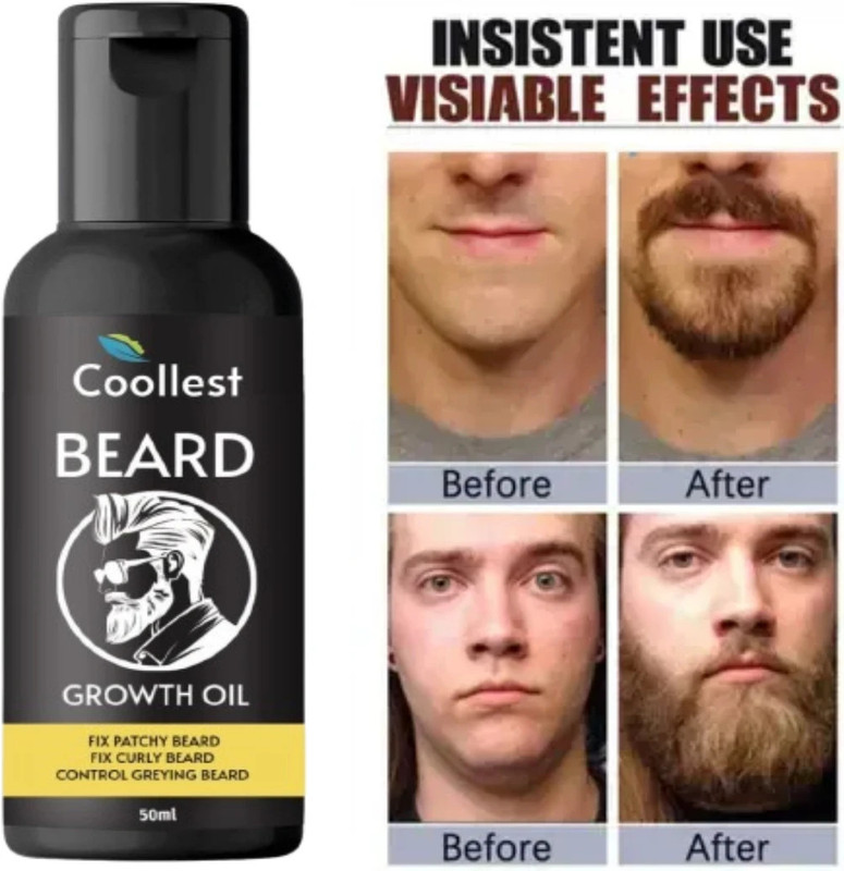 coollest 100% Natural Beard Growth Oil Hair Oil(50 ml)