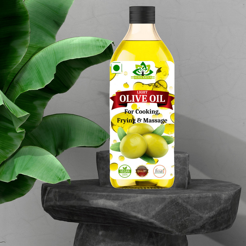 Aura Kriya Light Olive Oil for Daily Hair Care | Olive Oil | Hair Oil | Olive Hair Oil(1 L)