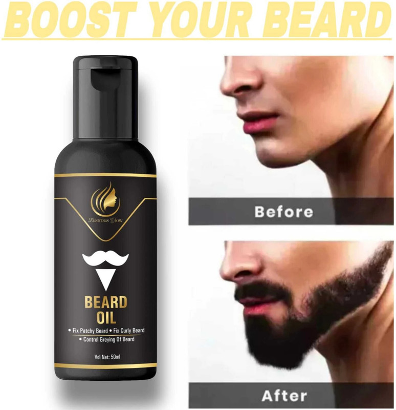 Lustrous Glow Beard Oil For Best Result 4X Result In Beard Growth Hair Oil(50 ml)