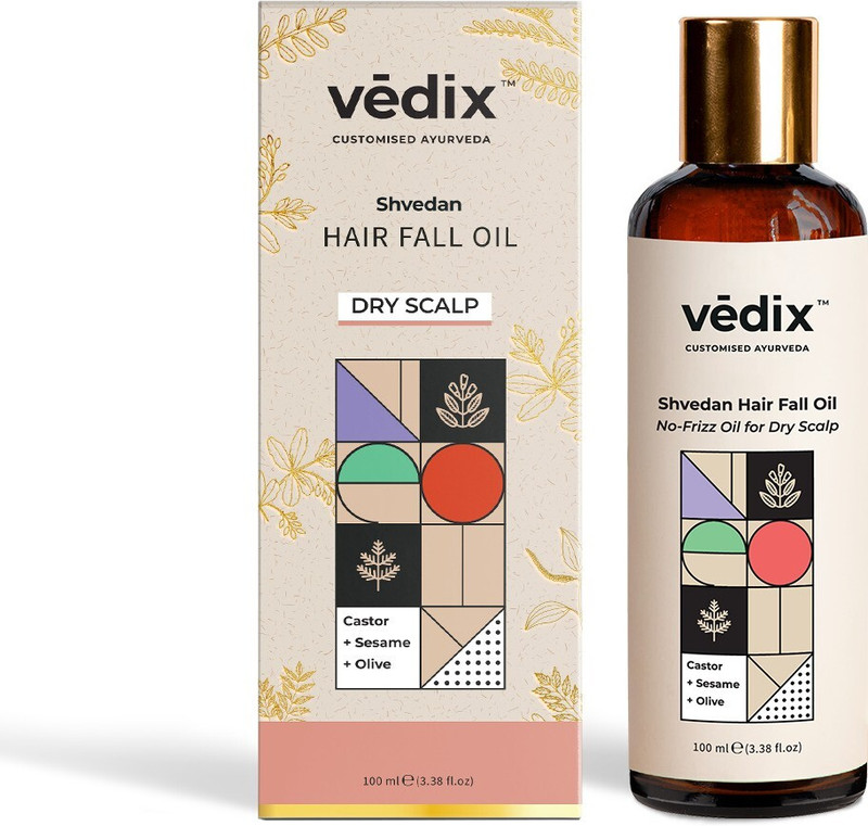 Vedix Shvedan Hair Fall Oil | For Dry Scalp | With Castor + Sesame + Olive | For Reducing Hair Fall | For Hair Growth | Hair Oil(100 ml)