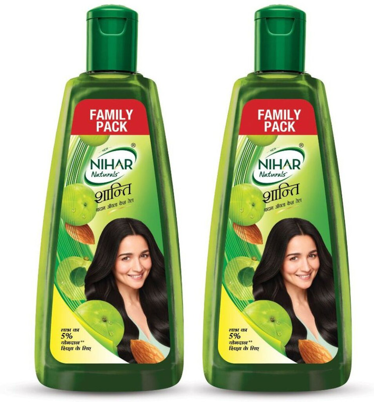 Nihar Naturals Shanti Amla & Badam Hair Oil, For Black, Silky & Stronger Hair Hair Oil(1 L)