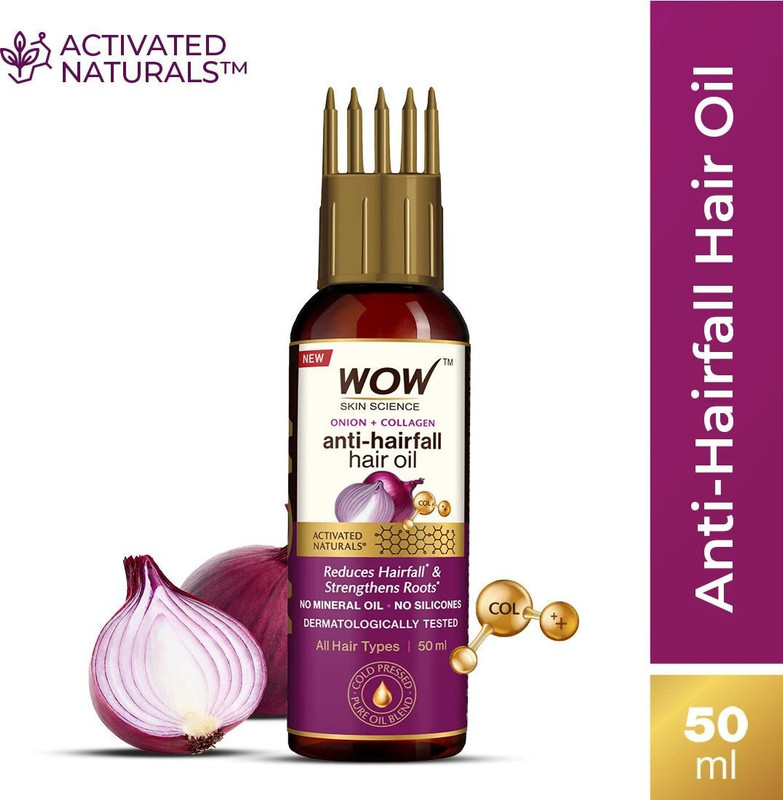 WOW SKIN SCIENCE Onion Oil with Comb Hair Oil(50 ml)