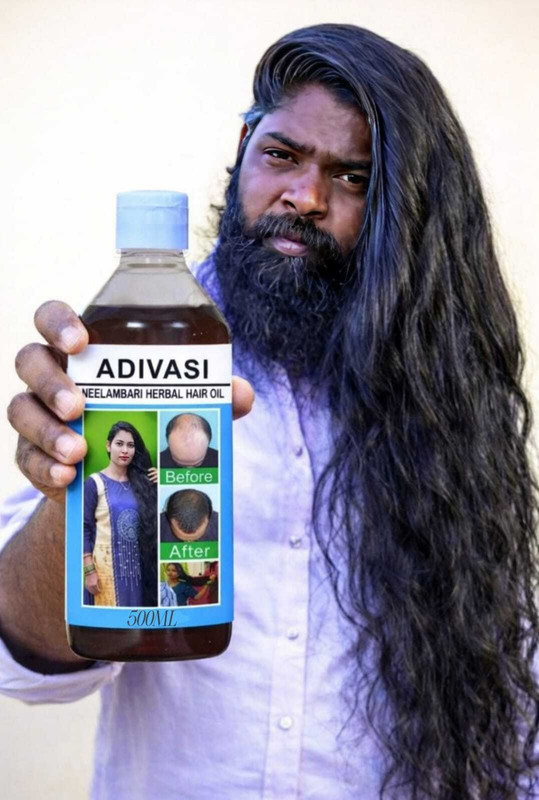 Adivasi Neelambari Herbal Hair Oil 2 Big Bottle Combo 500ml for man woman Hair Oil(500 ml)
