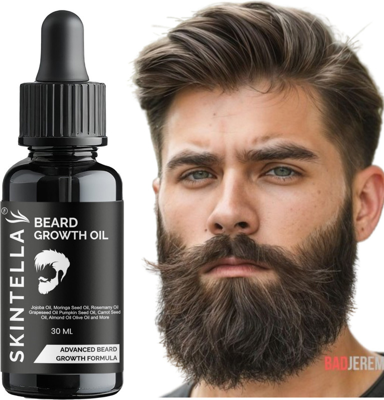 Skintella Export Quality Beard Hair Growth oil-For Patchy & Faster Beard Growth Hair Oil(30 ml)