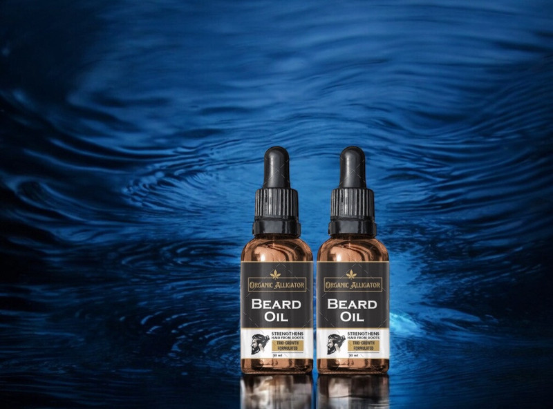 ORGANIC ALLIGATOR premium beard oil 60ml | TRIO-GROWTH FORMULATED for perfect beard Hair Oil(60 ml)