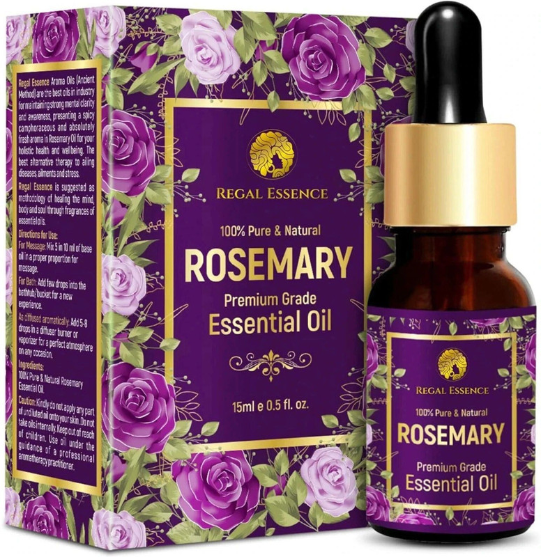 Regal Essence ROSEMARY ESSENTIAL OIL For Skin, Fast Hair Growth 100% Pure & Natural Hair Oil(15 ml)