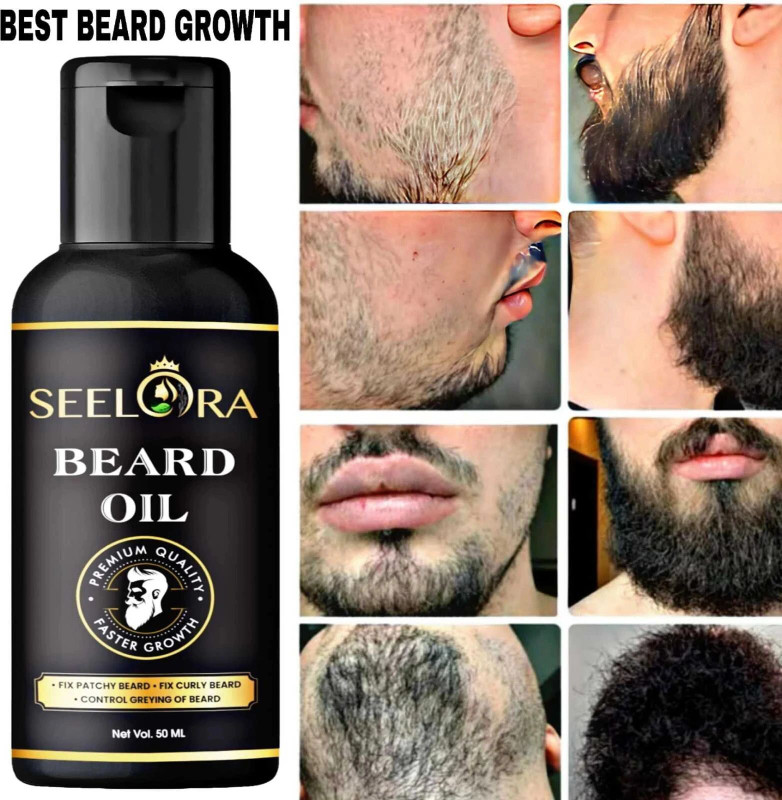 seelora Best Beard ULTIMATE solution to all your beard (50 ml) Hair Oil(50 ml)