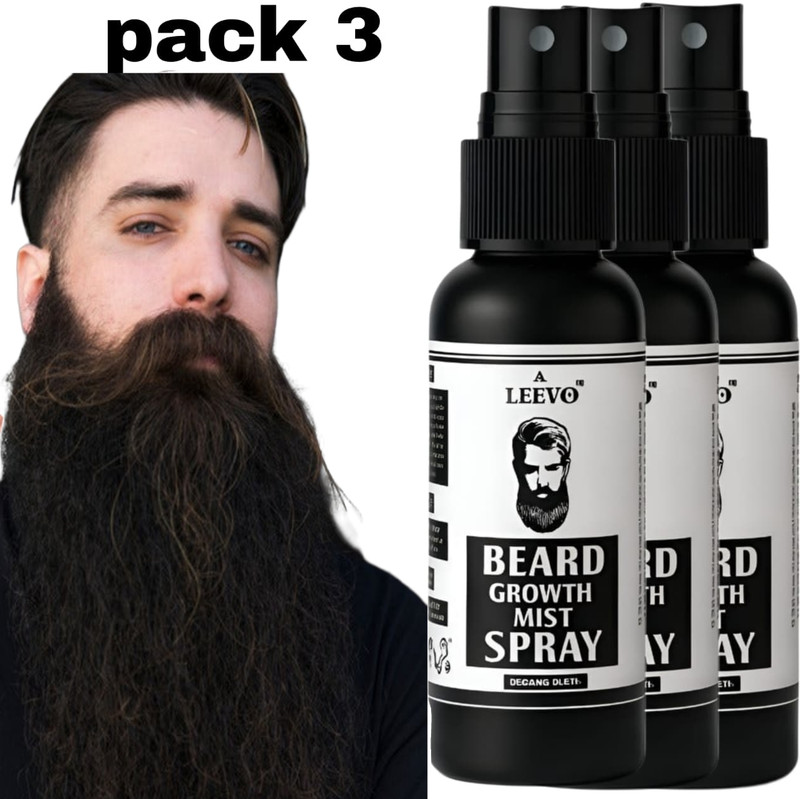 LEEVO eard Conditioning Mist Spray with Argan Oil for Soft Smooth and Manageable Beard Hair Oil(60 ml)