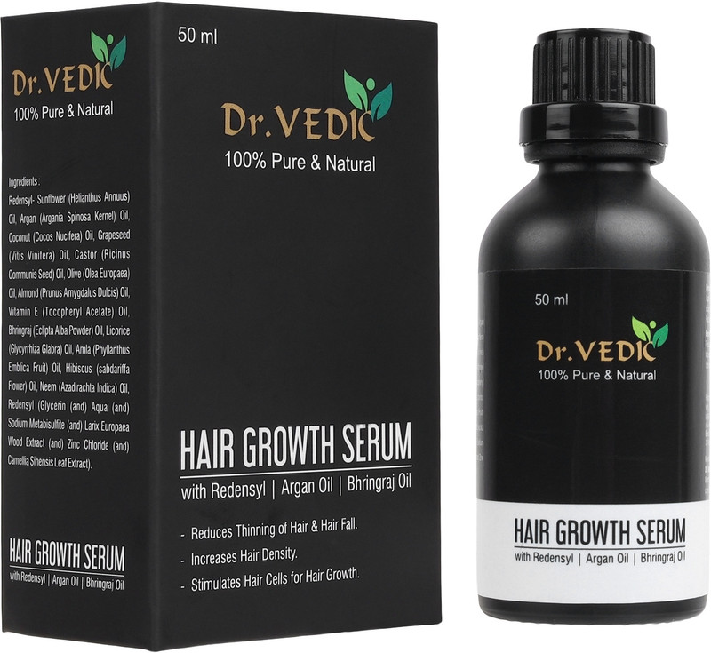 Dr.Vedic Hair Growth Serum With Redensyl, Argan, & Bhringraj For Hair Fall Control Hair Oil(50 ml)