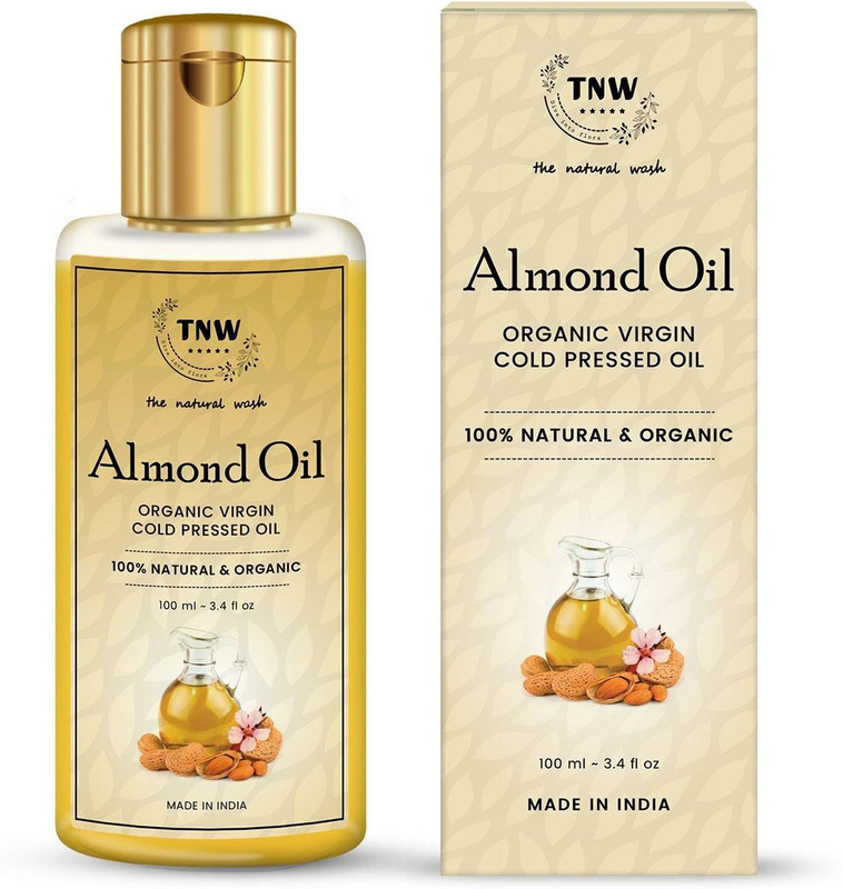 TNW - The Natural Wash Almond Oil | Organic Virgin | Cold Pressed | Control Hairfall Hair Oil(100 ml)