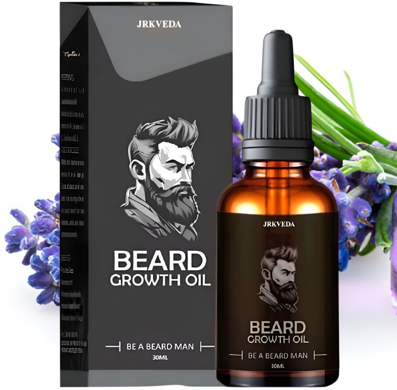 JRKVEDA Herbal Beard Oil for Nourishment, Growth, and Beard Softness Naturally Hair Oil(30 ml)