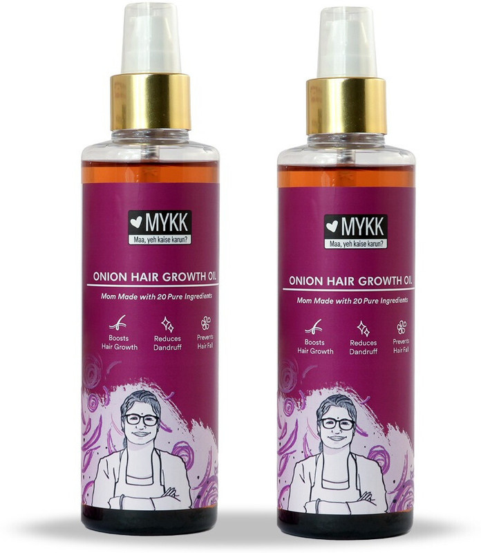 MYKK Combo Pack - Onion Hair Oil (200ML) & Bhringraj Hair Oil(200 ml)