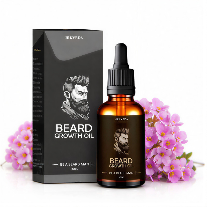 JRKVEDA Beard Growth Oil with Natural Ingredients | Strong, Thick & Healthy Beard | 30ml Hair Oil(30 ml)