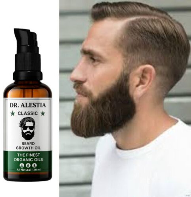dr. alestia Beard Growth Oil with 100% Natural Oils Hair Oil(30 ml)