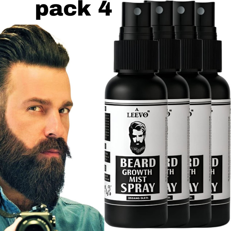LEEVO Beard Growth Oil for Men with Vitamin E for Faster Growth, Softness & No Itch Hair Oil(60 ml)