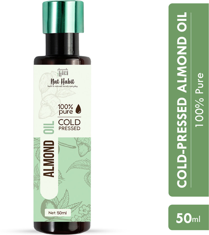 Nat Habit 100% Natural Sweet (Badam) Almond For & Skin|Body Massage|Organic Hair Oil(50 ml)