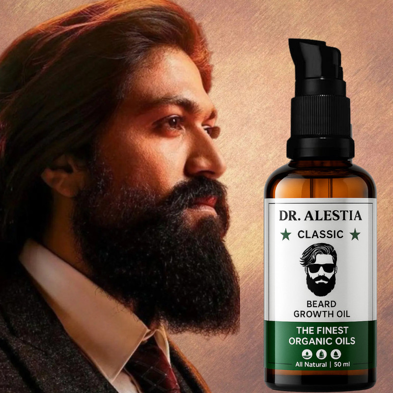 dr. alestia Beard Growth oil & almond oil For Beard Smooth Stylesh shine stronger Hair Oil(30 ml)