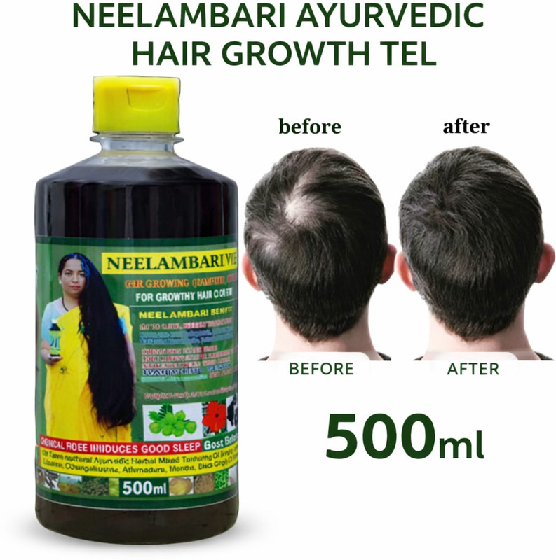 Adivasi Herbal Formula Hair Oil Hair Dandruf & Hair Growth 100% Resulat Unisex 500ml Hair Oil(500 ml)