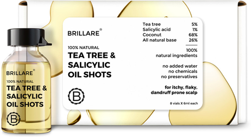 BRILLARE Tea Tree, Salicylic Acid & Coconut Shot, Dandruff Control Hair oil Hair Oil(48 ml)