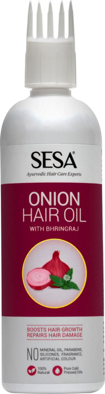 SESA Ayurvedic Onion Hair Oil with Bhringraj for Hair Growth and Hair Fall Control Hair Oil(200 ml)