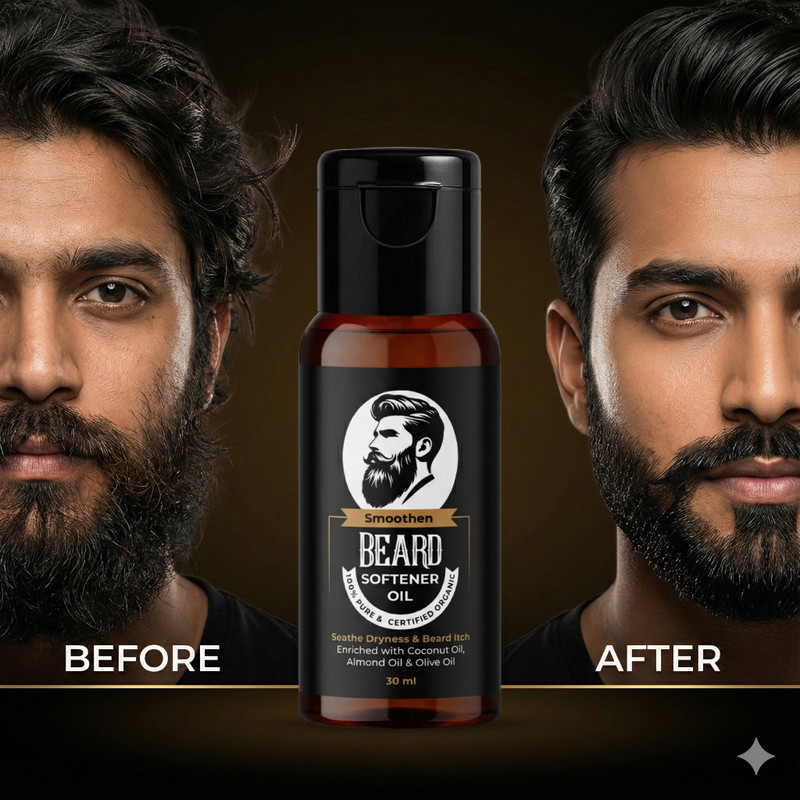 SOULMINE Herbal Beard Oil for Softening & Strengthening - Paraben Free for Men (30ml) Hair Oil(30 ml)