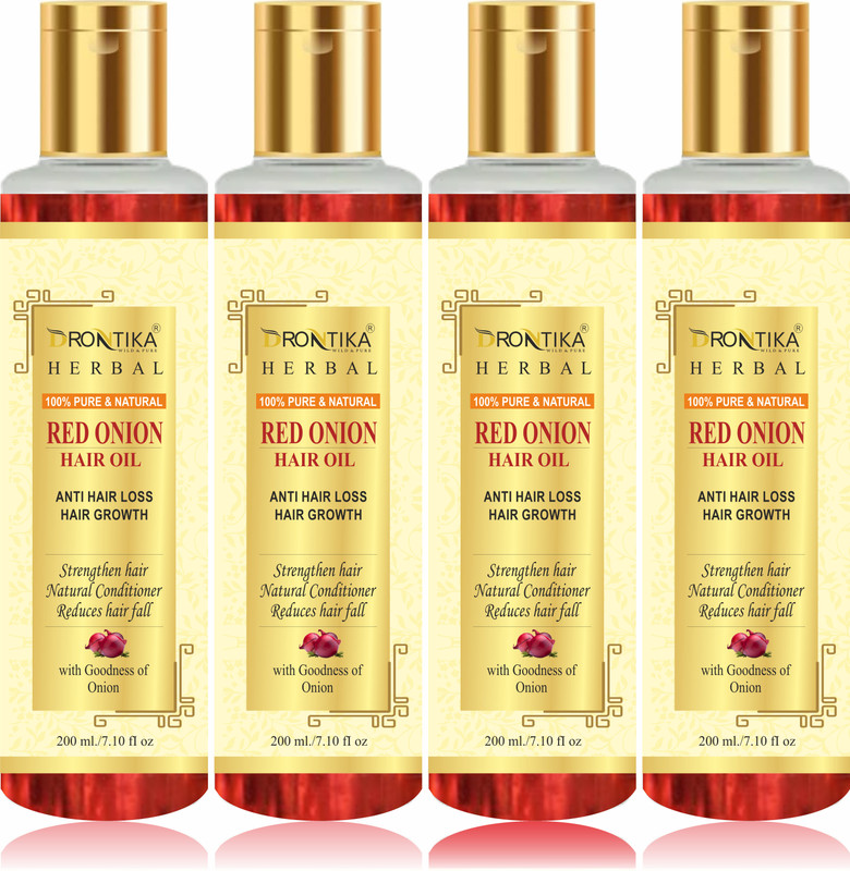 drontika Onion Oil for Hair Regrowth Hair Oil & Hair Fall Control  Hair Oil(800 ml)