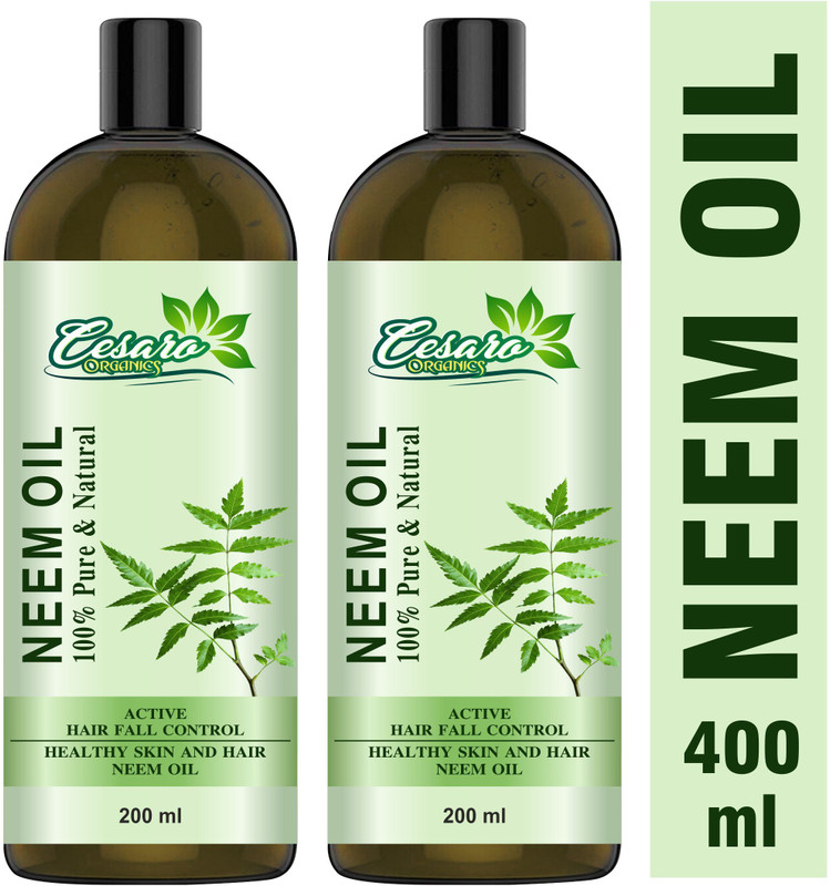Cesaro Organics 100% Pure & Natural Neem Oil (Cold Pressed) For Skin & Hair Oil(400 ml)