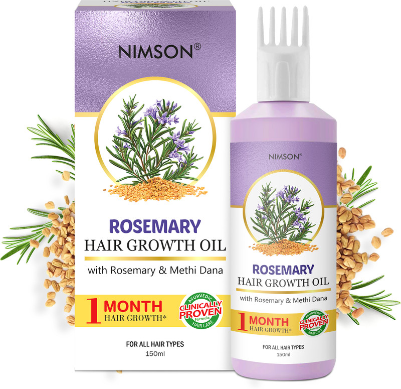 Nimson Rosemary Hair Growth Oil Controls Hair Fall (150 ml Oil + 30 ml Shampoo Free) Hair Oil(150 ml)