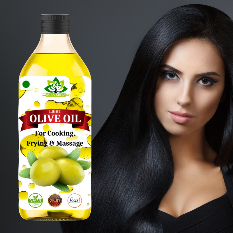 Aura Kriya Olive Oil | Jaitun ka Tail | Olive Oil for Hair | Olive Hair Oil | Jaitun Tail Hair Oil(1 L)