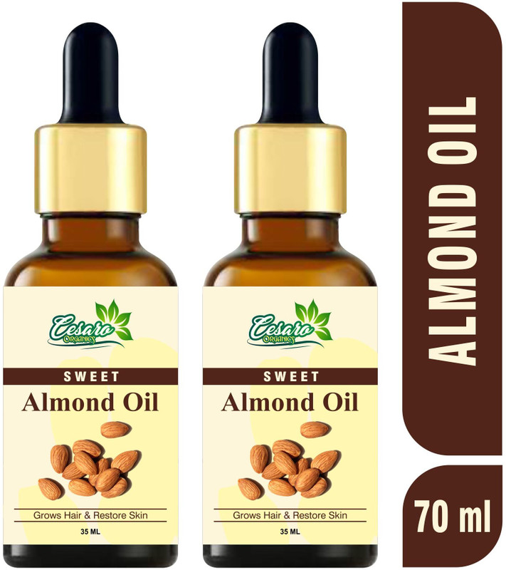 Cesaro Organics Cold Pressed - Sweet Almond Oil - For Skin & Hair Oil(70 ml)