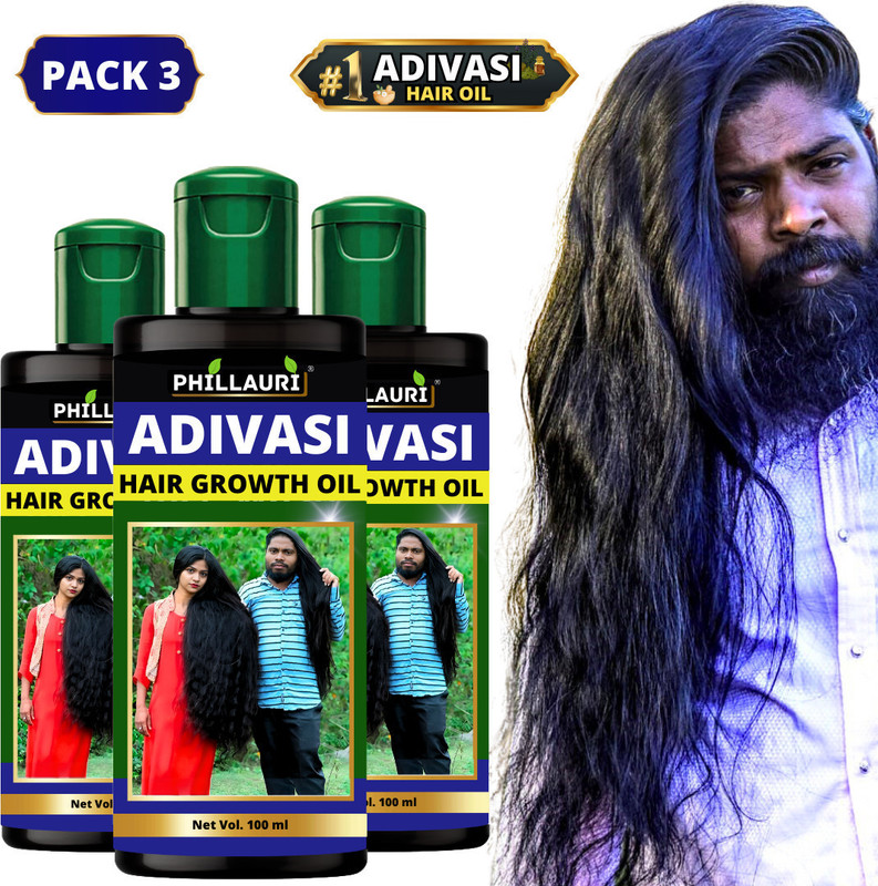 Phillauri Adivasi Jadibuti Natural Pack 3 Hair Oil(300 ml)